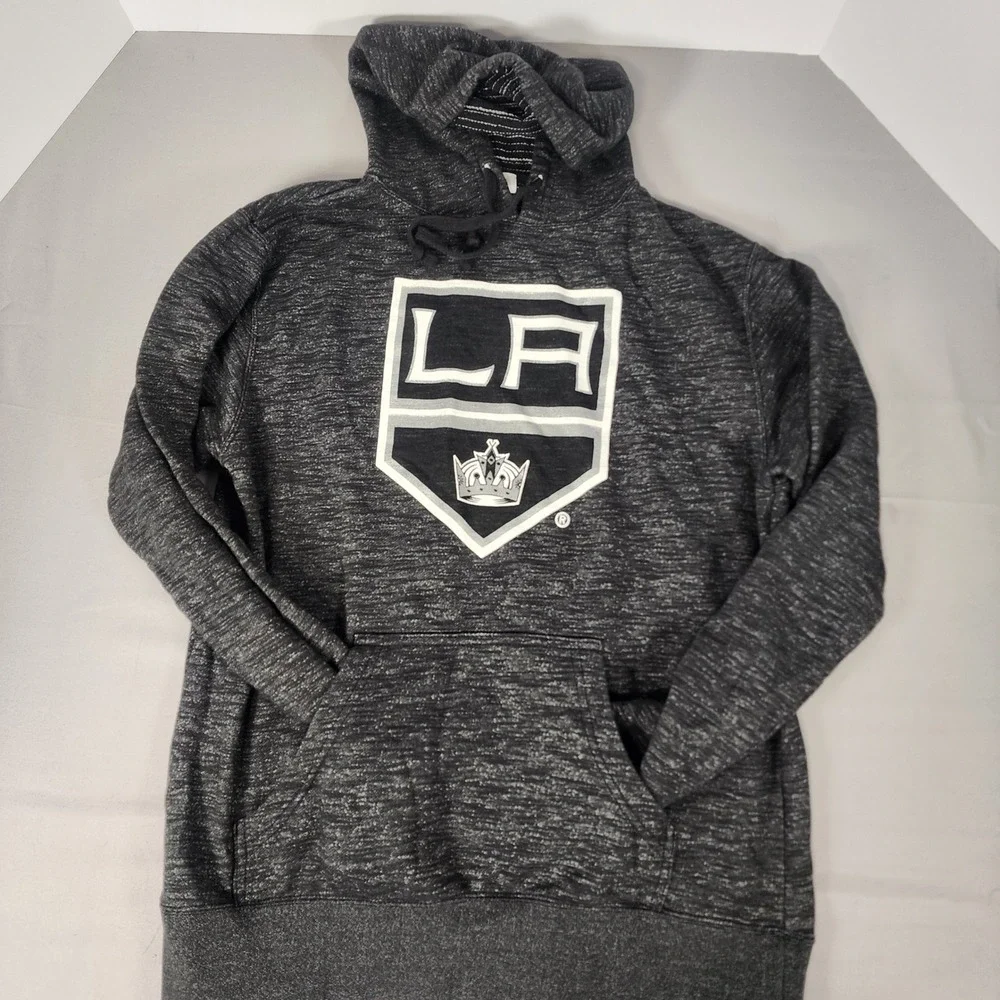 Rinky LA Kings NHL Hockey Hoodie Charcoal Gray Space Dye Marled Mens Medium